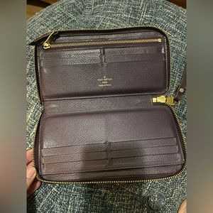 Louis Vuitton empreinte secret long wallet dark purple